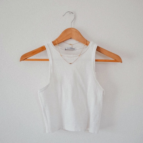 Pull&Bear Tops - white crop top